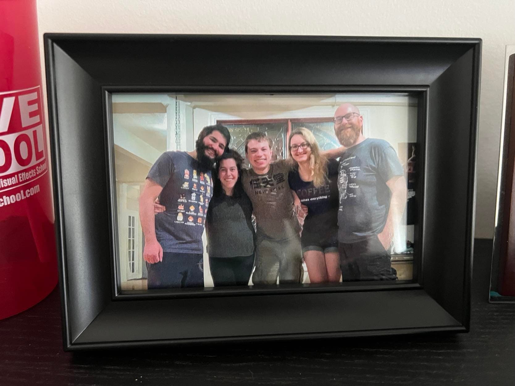 Photo of a framed photo of the Montreal gang