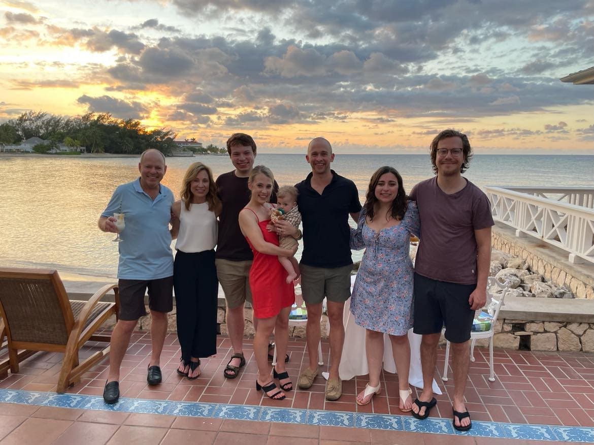 Devenyi family photo by the sunset