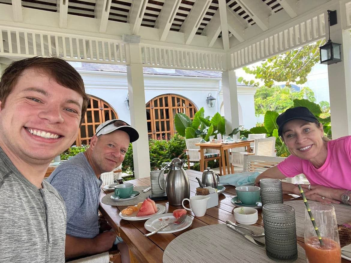 Josh Selfie with Mom and Dad